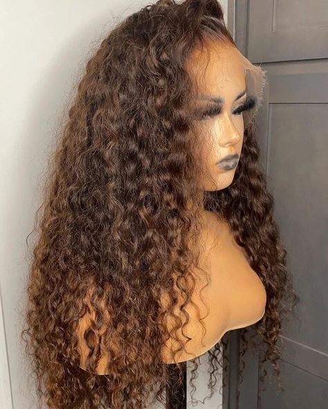 Deep Wavy Lace Front Wigs, Brown Curly Frontal Wig, Brown Loose Deep Wave Wig, Brown Curly Lace Front Wig, Loose Curls Lace Front Wigs, Brown Curly Wigs For Black Women, Chocolate Brown Curly Wig, Chocolate Brown Deep Wave Wig, Brown Wet And Wavy Wig