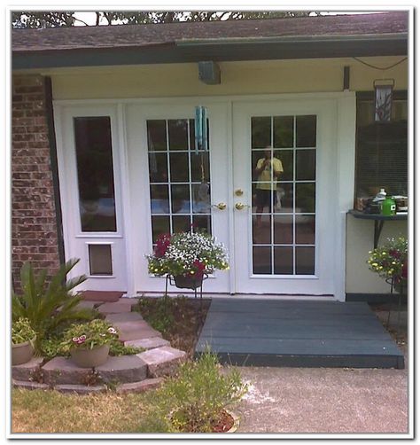 French Patio Doors, Doggie Door, French Patio, French Door Curtains, French Doors Exterior, Double French Doors, French Doors Patio, Pet Door, Dog Door