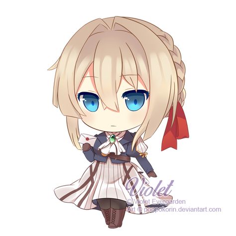 Violet Evergarden Violet, Evergarden Violet, Violet Evergarden, Blue Eyes, Chibi, Violet, Blonde, Deviantart, Hair