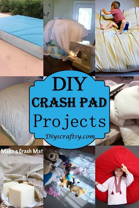 DIY Crash Pad Projects Diy Crash Pad Sensory Processing, Sensory Crash Pad, Crash Pad Sensory, Diy Foam Pit For Kids, Diy Crash Pad, Diy Foam Pit, Diy Sensory Room, Sensory Gym, Crash Mat