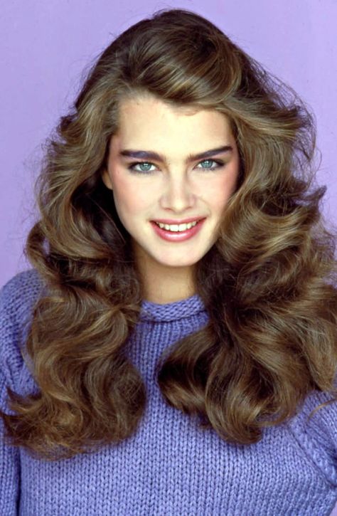 Brooke Shields by Patrick Demarchelier for Wella Balsam, 1981. 1970s Hairstyles For Long Hair, 70’s Hairstyles, 80's Hairstyle, 1980s Hair, 1970s Hairstyles, Hairstyles Theme, 80s Hair, 90s Supermodels, Elizabeth Hurley