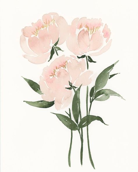 Peony Bouquet, Watercolor Peonies, Watercolor Bouquet, Loose Watercolor, Peonies Bouquet, Watercolor Artists, Peony Flower, Artist On Instagram, Floral Cards