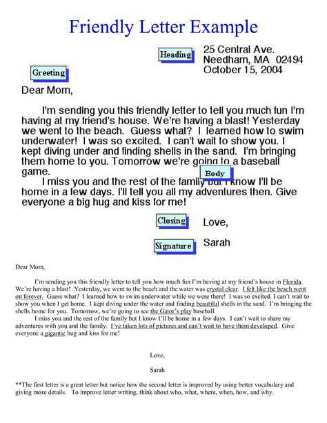 Friendly Letter Format To Mom - How to write a Friendly Letter Format To Mom? Download this Friendly Letter Format To Mom template now! Writing A Friendly Letter, Friendly Letter Template, Happy Mothers Day Letter, Formal Letter Template, Mom Template, Letter Writing Activities, Letter Format Sample, Friendly Letter Writing, Thank You Letter Template