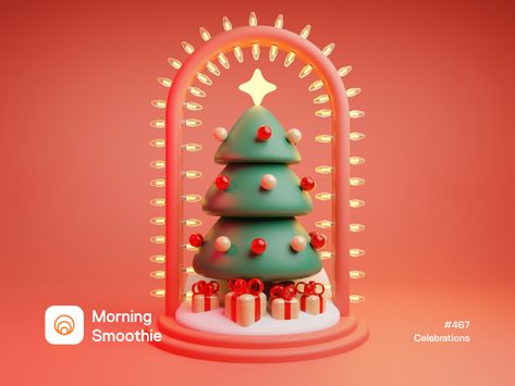 3d Things, Food Graphic Design, Christmas Town, Christmas Poster, 3d Christmas, Game Character Design, Christmas Card Design, Christmas Illustration, Blender 3d