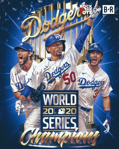 🚨 Dodgers Win World Series 🚨 | Bleacher Report Dodgers World Series 2020, Dodgers Poster, Baseball Wallpapers, Dodgers World Series, Let's Go Dodgers, Dairy Snacks, Dodgers Win, Dodgers Nation, Baseball Wallpaper