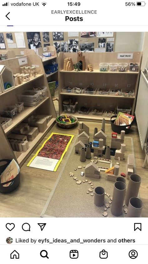 Construction Area Early Years, Construction Eyfs, Living Room Inspiration Rustic, Block Center Preschool, Modern Home Inspiration, Preschool Construction, Reggio Emilia Classroom, Reception Classroom, Curiosity Approach