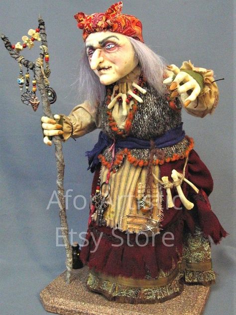 E-Pattern - Baba Yaga: Witch/Hag/Crone by Arley Berryhill, Cloth Doll Artist (Note: This is an electronic pdf only. There are no refunds on electronic files) Click here to see all of Arleys E-Patterns: https://www.etsy.com/shop/AforArtistic?ref=seller-platform-mcnav&search_query=arley BABA YAGA: Old Crone Witch, Baba Yaga Costume, Stump Dolls, Cloth Doll Making, Sea Hag, Drywall Tape, Doll Sculpture, Doll Making Patterns, Doll Making Cloth