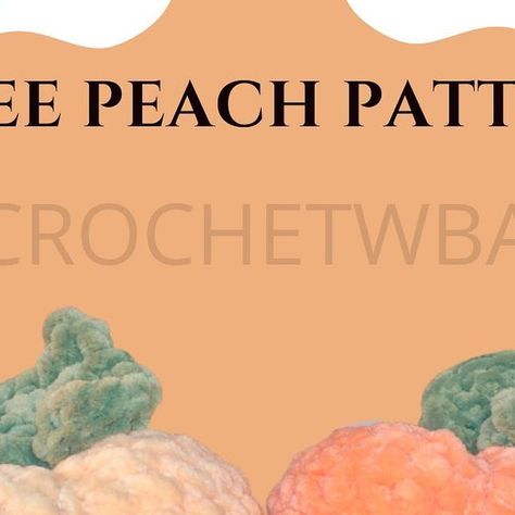 Baylee Smith on Instagram: "My new free pattern! These adorable peaches are great quick makes for markets! I can make one in under 30 mins and they’re great for using up scraps. 
#crochet #freecrochetpattern #freepattern #crochetpeach #peach #amigurumi #amigurumifreepattern" Scraps Crochet, Crochet Peach, Amigurumi Food, Chunky Yarn, Amigurumi Free Pattern, Peaches, Free Crochet Pattern, Free Pattern, Amigurumi