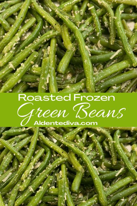 Roasted Frozen Green Beans, Frozen Green Bean Recipes, Cooking Frozen Green Beans, Oven Green Beans, Greens Recipes, Green Beans Side, Baked Green Beans, Pizza Christmas, Bean Dishes