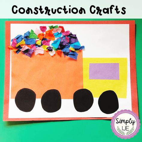 Construction Activities Preschool, Preschool Transportation Crafts, Construction Theme Preschool, Community Helpers Preschool Crafts, Community Helpers Crafts, Transportation Preschool Activities, Community Helpers Preschool Activities, Preschool Construction, Construction Unit