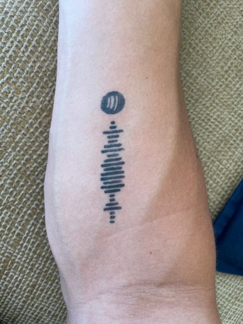 Spotify Sound Wave Tattoo, Spotify Song Tattoo, Spotify Barcode Tattoo, Spotify Code Tattoo, Spotify Tattoo, Sound Wave Tattoo, Barcode Tattoo, Song Tattoos, Music Tattoo Designs