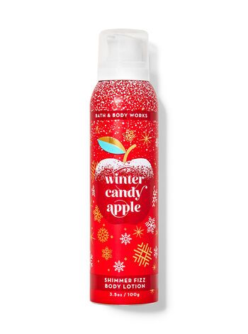 Winter Candy Apple Shimmer Fizz Body Lotion | Bath & Body Works Bath And Body Works Shimmer Fizz, Christmas Bath And Body Works, Candied Oranges, Hair Gummies, Winter Candy Apple, Bath And Body Work, Bath And Body Works Perfume, Winter Rose, Candy Apple