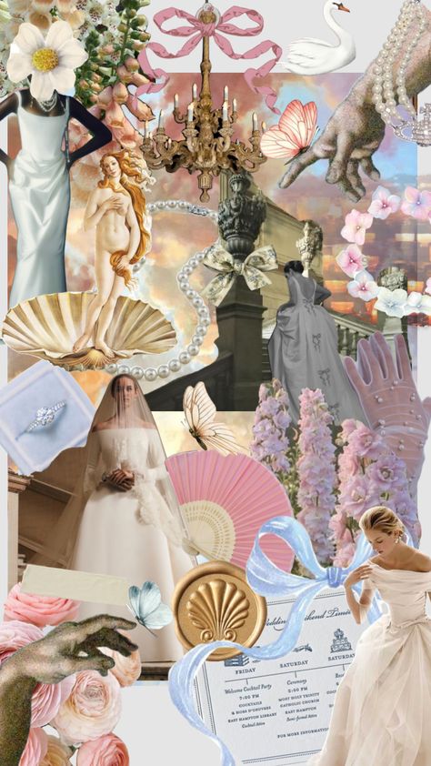 #myfirstshuffle #coquette #rococo #romantic #romance #feminine #uberfeminine #wedding #bows #aestheticmoodboard #aestheticgirl #renaissance Wedding Coquette, Rococo Wedding, Regency Wedding, Wedding Bows, Marie Antoinette, Create Collage, Rococo, Creative Play, Aesthetic Girl