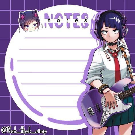 Printable Notes, Notitas Imprimibles (8x8cm) #kyokajirouicons #mha #bnhaedits #animeaesthetic #notepad Anime Diys, Kyoka Jiro, Writing Paper Template, Memo Pad Design, Cityscape Wallpaper, Anime W, Note Writing Paper, Anime Paper, Printable Notes