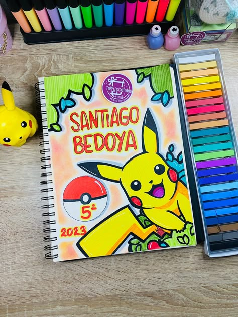 Diy Projects Gifts, Kid Hacks, Spelling Bee, Acrylic Nails Coffin Pink, Acrylic Nails Coffin, Notebook Design, Custom Art, Book Art, Pikachu