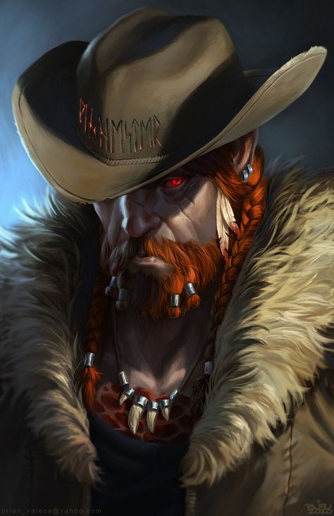 Vampire Cowboy Character Art, Dnd Sheriff, Vtm Gangrel, Vampire Masquerade, Personaje Fantasy, Vampire Art, Fantasy Portraits, World Of Darkness, Cyberpunk Character