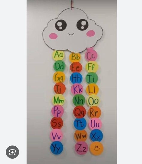 Lkg Classroom Decorations, Hanging Chart Paper In Classroom, Alphabet Chart Ideas For Preschool, Kindergarten Classroom Decor Diy, Class Decoration For Nursery, Chart Paper Activities Preschool, How To Decorate A Preschool Classroom, Alphabets Chart For Preschool, Wall Decoration Ideas With Paper Craft For School