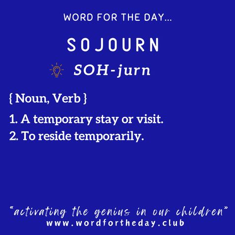 on saturday 24th august 2024, today's word for the day is... #sojourn #wordforthedayclub #vocabulary #englishwords #lovelearningwords Word For The Day, 24th August, Day Club, Interesting English Words, Unusual Words, Word Meaning, English Words, Cool Words, Vocabulary