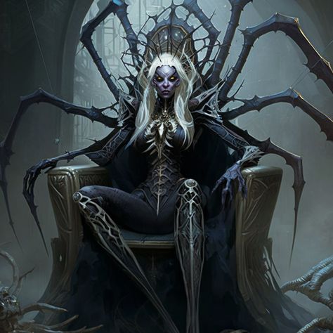 Lolth Spider Queen, Spider Demon, Spider Queen, Dnd Ideas, Fantasy Stuff, Dark Love, Spiders, Dark Side, Creating Art