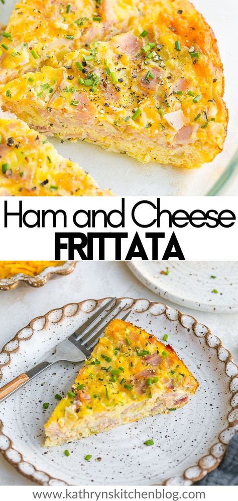 Ham And Cheese Frittata, Frittata Recipes Baked, Fritata Recipe, Frittata Recipes Breakfast, Fritatta Recipe, Ham Breakfast Casserole, Easy Frittata, Breakfast Frittata, Ham Breakfast