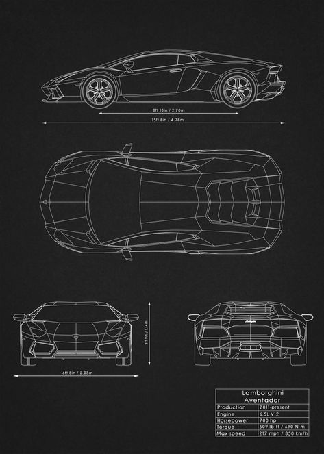 Lamborghini Aventador Blueprint, Car Blueprint 3d Modeling, Vehicle Blueprint, Cars Blueprints, Gravity Sketch, Lambo Aventador, Car Blueprint, Blueprint Drawing, Architecture Blueprints