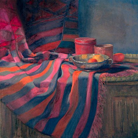 Ian Roberts, Laura's Carpet, Oil on canvas, 30" x 30" Ian Roberts, Still Life Paintings, Life Paintings, Figurative Artwork, Still Life Oil Painting, Daily Painting, Paintings I Love, Painting Still Life, Still Life Art