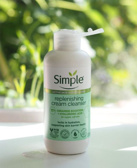 a budget friendly cream cleanser from Simple, great for sensitive skin types, dry skin types and more. Easy to use, comfortable on the skin- a great everyday cleanser- find out more #cleanser #skincare Simple Cleanser, Cleanser Skincare, Expensive Skin Care Products, Spring Wishlist, Simple Website, Oil Cleanser, Cream Cleanser, Skincare Review, Skin So Soft