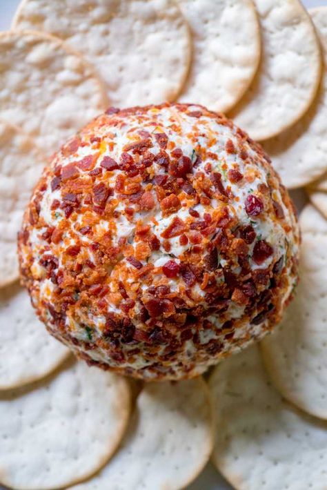 4 Easy Cheese Balls | 12 Tomatoes Easy Cheese Balls, Cheddar Chive Biscuits, Bacon Cheese Ball, Chive Biscuits, Cheese Balls Recipe, Cheese Making Recipes, Ball Recipes, Appetizer Picks, Ranch Seasoning Mix