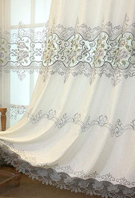 Luxury Window Treatments, Gray Curtains, Thermal Drapes, Window Treatments Sheer, Living Room Luxury, Living Room Drapes, Window Treatments Living Room, Luxury Curtains, Tulle Curtains