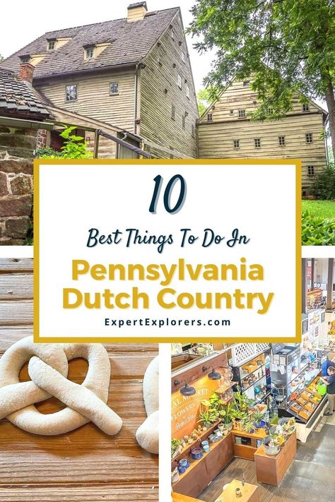 Things to do in the Heart of Pennsylvania Dutch Country - Lancaster County, PA. Enjoy the Amish countryside, go shopping in adorable towns with old world charm, snack on local sweets at the market. Via ExpertExplorers.com | #Pennsylvania #LancasterCounty #AmishCountry Amish Country Pa, Things To Do In Pennsylvania, Amish Village, Amish Country Pennsylvania, Fall Destinations, Amish Pennsylvania, Pennsylvania Dutch Country, Pennsylvania Travel, Lancaster County Pa