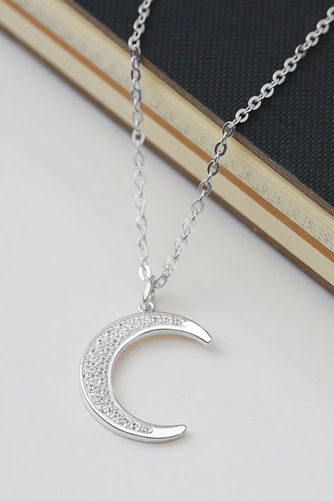 Silver Chain Necklace For Women, Silver Moon Necklace, Mens Sterling Silver Bracelets, Silver Infinity Bracelets, Moon Accessories, Crescent Moon Necklace Silver, Infinity Necklace Silver, Sterling Silver Heart Bracelet, Saturn Necklace