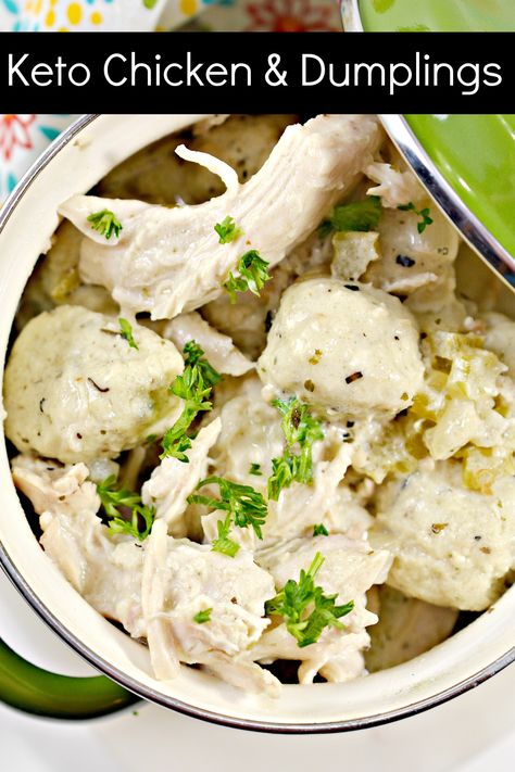 Keto Chicken And Dumplings, Low Carb Jambalaya Recipe, Keto Dumplings, Soups Keto, Turkey And Dumplings, Seasoning Chicken, Flour Dumplings, Chicken Dumplings Recipe, Chicken Sauce