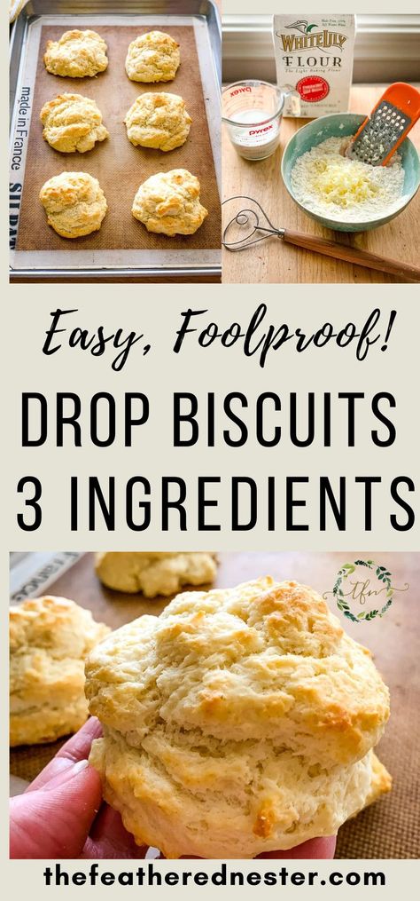 Dairy Free Drop Biscuits, Easy Tea Biscuits 3 Ingredients, Drop Biscuits Easy All Purpose Flour, Easy Drop Biscuits 3 Ingredients, Kamut Biscuits, Easy Biscuit Recipe 3 Ingredients All Purpose Flour, Sourdough Drop Biscuits, Drop Buiscits Recipes, Wheat Biscuits Easy