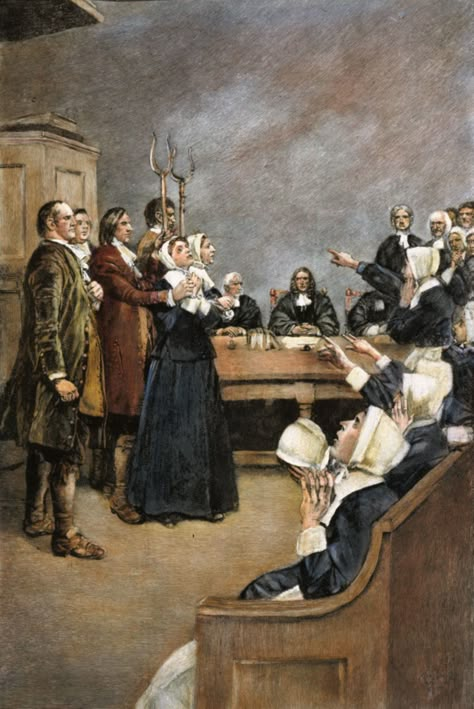 Howard Pyle Salem Witch Trials... a warning against unbiblical legal method. Witch History, Howard Pyle, The Crucible, Salem Witch Trials, Colonial History, Salem Massachusetts, Witch Trials, Salem Witch, Colonial America