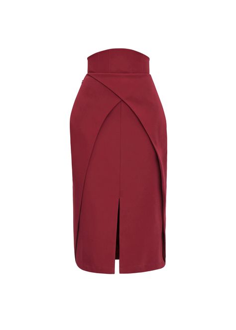 Andrea Iyamah Sita Corset Skirt - Plum High Waisted Midi Skirt Pencil, Maxi Skirt Suit, Blazer On Skirt, Corporate Skirt Styles, Corporate Skirts, Corset Suit, Suit Corset, Unique Skirts Design, Corporate Girlie