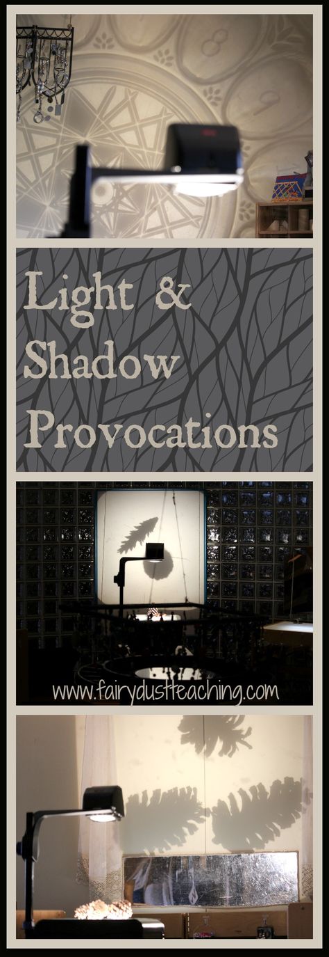 See these and other light & shadow provocations from Rosa Parks ECEC @ fairydustteaching.com. Shadow Provocations, Lights And Shadows Preschool, Fairy Dust Teaching, Shadow Ideas, Decoration Mirror, Overhead Projector, Reggio Emilia Inspired, Reggio Classroom, Mirror Decoration