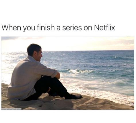 This is how finishing a series on Netflix feels: | 28 Pictures That Are True For Absolutely No Reason At All Netflix Humor, Lost Tv Show, Joke Of The Day, Fresh Memes, Instagrammer, Netflix Series, Grey's Anatomy, Animal Memes, Best Memes