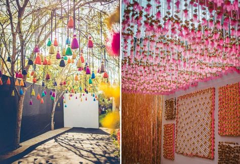 #weddingdecor #decor #decorideas #decorgoals #weddinginspo #indianwedding #weddingdecoration #weddingdecorator #weddingdecorinspiration #weddingdecorationideas Hanging Decorations Wedding, Neon Pool Parties, Hang From Ceiling Decor, Picnic Party Decorations, Hanging Wedding Decorations, Flower Ceiling, Mehendi Decor, Girl Cave, Hippy Room