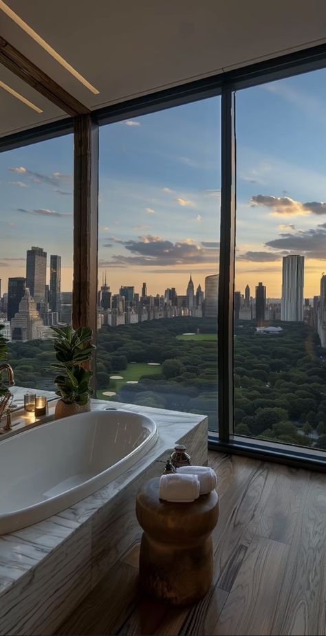 Nyc Penthouse Luxury Bedroom, Beautiful New York Apartments, Cool Penthouse, Singapore Apartment Aesthetic, Japan Aesthetic Apartment, Dream Cozy House, Chicago Luxury Apartments, Luxury Condo Aesthetic, Luxury High Rise Apartment Aesthetic