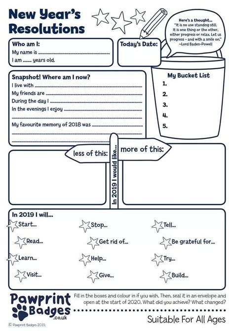 New Years Resolutions Template, All About Me Worksheet, Journaling Planner, New Years Activities, First Day Of School Activities, Ela Teacher, New Year's Resolution, Middle School English, Fun Worksheets