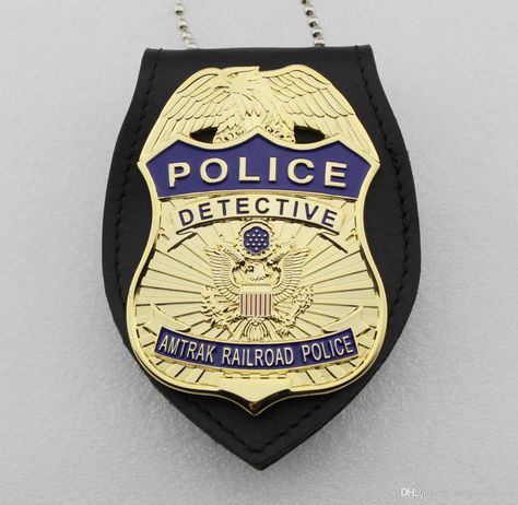 Amtrak Railroad Polkce Detective Badge, Us Military Medals, Fire Badge, Law Enforcement Badges, Skateboard Photography, Military Medals, Racing Car Design, Police Detective, Police Box