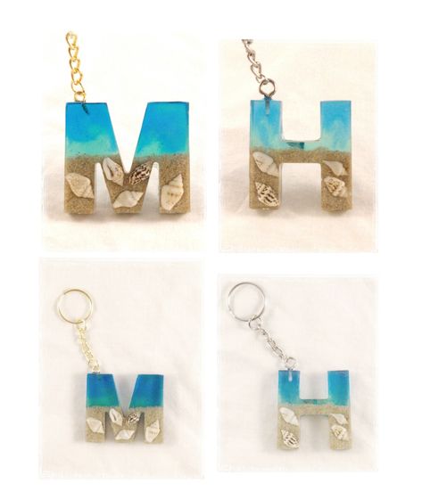 *All orders are processed in the time shown to you at checkout.  Processing time does not include shipping time to you* Custom beach theme resin letter keychain with real sand & seashells.  Makes a beautiful personalized gift! I use real sand and seashells embedded in the resin.  The resin is colored with translucent blue & green ink to mimic the ocean. No two keychains will be alike.  Keychains are handmade after you place your order.  Each letter can vary in color or shade, even if you order 5 Resin Letter Keychain, Letter Keychain, Resin Keychain, Letter H, Ocean Theme, Ocean Themes, Beach Theme, Beach Themes, Sea Shells