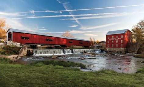 Turkey Run State Park, Indiana Travel, Tourism Development, National Road, States In America, Covered Bridge, Scenic Byway, The Weather Channel, Road Trip Fun