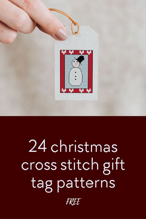 Cross Stitch Christmas Tags Free Pattern, Cross Stitch Christmas Gift Tags, Tiny Christmas Cross Stitch Patterns Free, Cross Stitch Gift Tags Patterns, Cross Stitch Gift Tags, Mini Christmas Cross Stitch Patterns Free, Cross Stitch Christmas Ornaments Free, Christmas Cross Stitch Patterns Free Charts, Cross Stitch Charts Free Pattern