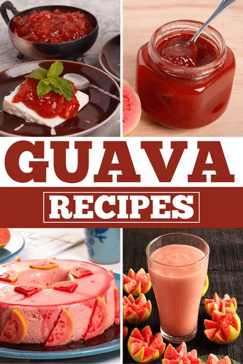 Try these guava recipes for something light, tropical, and sweet! From bread to smoothies to cheesecake, guava adds a wonderful flavor to so many foods. Fresh Guava Recipes, Recipes With Guava Fruit, Guava Bars, Shareable Snacks, Guava Desserts, Dessert Favorites, Hawaii Recipes, Guava Pastry, Guava Cake