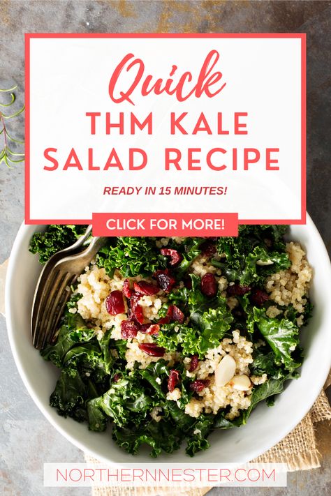 Trim Healthy Mama Salads, Thm Salad, Thm Salads, Kale Recipes Healthy, Wilted Kale, Trim Healthy Mama Recipe, Bacon Kale, Kale Salad Recipes, Mama Recipe