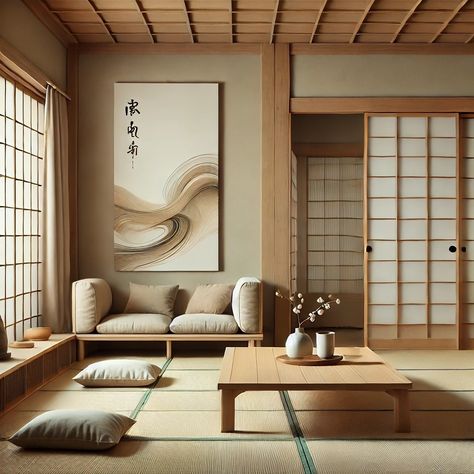 Today we are delving into the Asian interior style. This topic will be equally intriguing to both artists and art enthusiasts. This aesthetic developed under the influence of various Asian countries. However, I would like to focus more on the style that particularly resonates with me — Japanese style. This approach is deeply rooted in Japanese history and culture, where Zen Buddhism and the Wabi-Sabi philosophy have had a profound influence. Zen, with its emphasis on simplicity and mindfu... Japanese Minimalist Living Room, Asian Zen Interior Design, Modern Asian Interior Design, Japanese Patio, Japanese Living Room Design, Zen Style Interior, Japanese Interior Design Modern, Zen Interior Design, Japan House Design