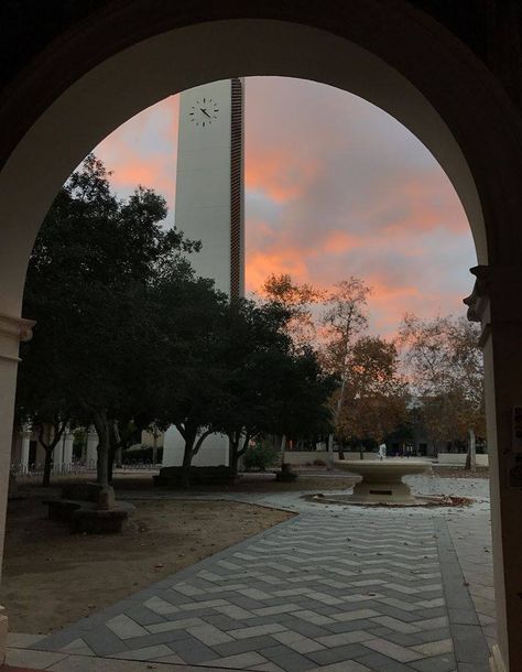 Sunset at the Smith Clock Tower. - at Pomona College   📷: Carmen Flores Claremont Colleges, Pomona College, The Smith, Clock Tower, Will Smith, Vision Board, Tower, University, Clock