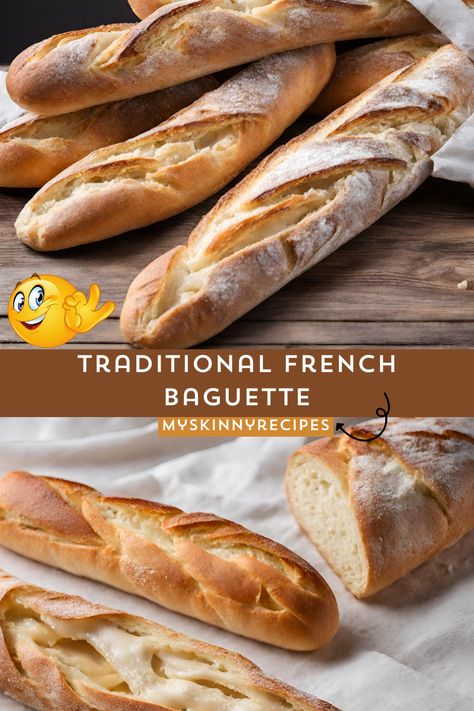 🥖✨ Dive into the art of baking with this delightful recipe for traditional French baguettes! Crunchy on the outside, fluffy on the inside – these homemade beauties are perfect for any occasion. Follow along for step-by-step instructions to achieve bakery-worthy baguettes right in your own kitchen! #FrenchCuisine #BreadLovers #HomemadeDelights #myskinnyrecipes 🇫🇷👩‍🍳 French Baguette Recipe, Bread French, Fresh Yeast, Comfort Recipes, Baguette Recipe, French Bread Recipe, Artisan Bread Recipes, Best Bread Recipe, French Baguette