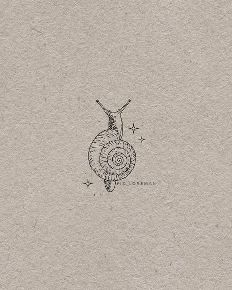 Snails Drawing Cute, Moon Snail Shell Tattoo, Moon Snail Tattoo, Snail Tattoo Fine Line, Mini Snail Tattoo, Woodlice Tattoo, Snail Tattoo Cute, Cute Snail Doodle, Snail Shell Tattoo